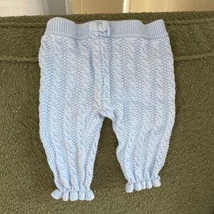 Janie & jack Cozy Blue Knit Baby Pants